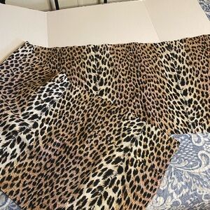 Leopard Print window valance, like new. 72” wide